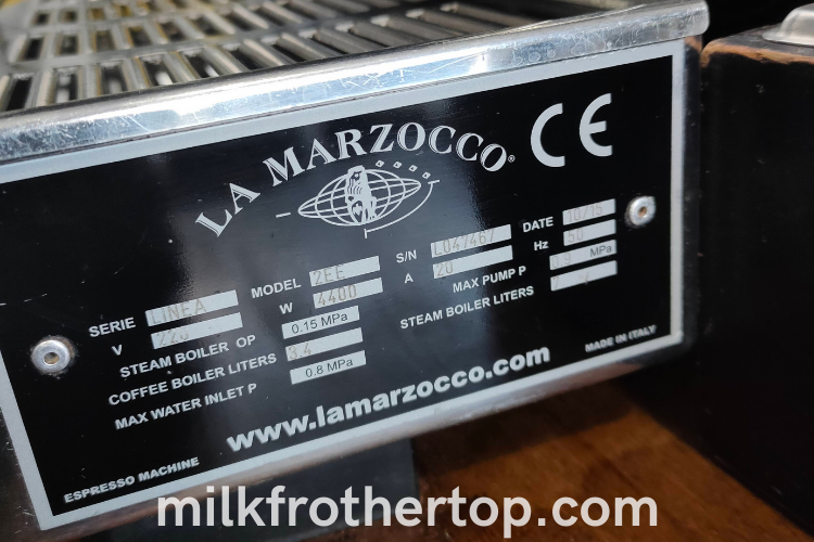 Info about the La Marzocco espresso machine